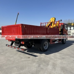 HOWO Crane Truck, Lorry-mounted Crane Truck, Folding Boom Crane, Flatbed Lorry-mounted Crane Truck