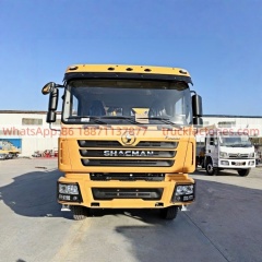 8×4折臂吊马槽货箱\1、陕汽黄黄+450折+F3000随车起重卡车