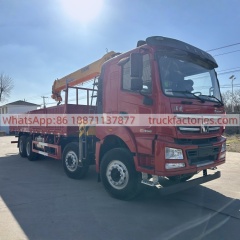 8×4直臂吊马槽货箱\徐工随车起重卡车