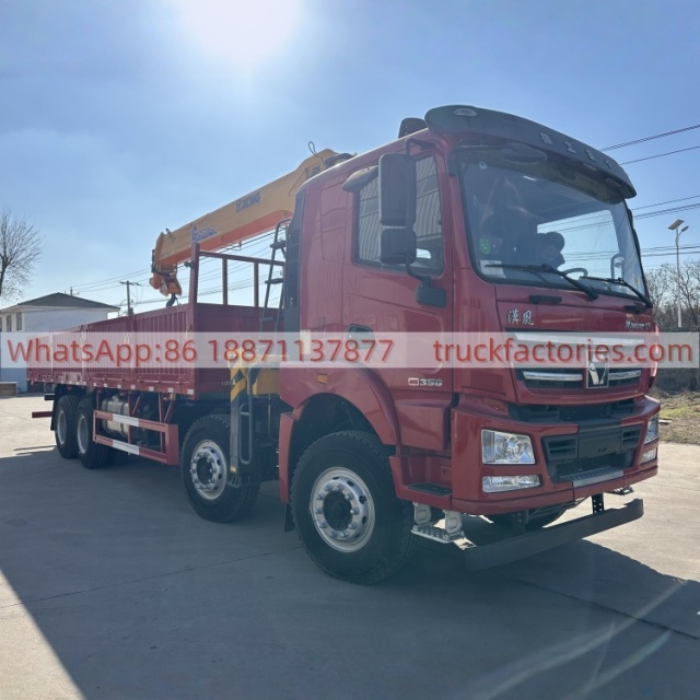 8×4直臂吊马槽货箱\徐工随车起重卡车