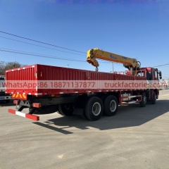 8×4直臂吊马槽货箱\徐工随车起重卡车