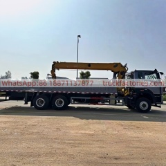 10.重汽豪沃后八轮配徐工14吨5节臂随车起重卡车