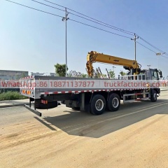 10.重汽豪沃后八轮配徐工14吨5节臂随车起重卡车