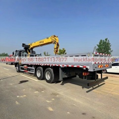 10.重汽豪沃后八轮配徐工14吨5节臂随车起重卡车