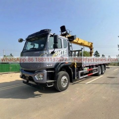 16.重汽后八轮14吨5节臂随车起重卡车