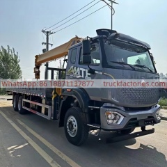 16.重汽后八轮14吨5节臂随车起重卡车