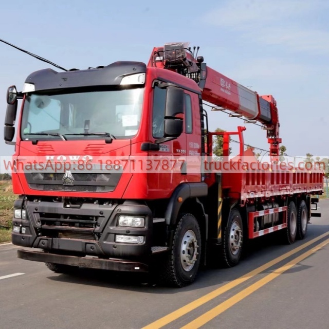 18.重汽豪沃前四后八20吨5节臂随车起重卡车