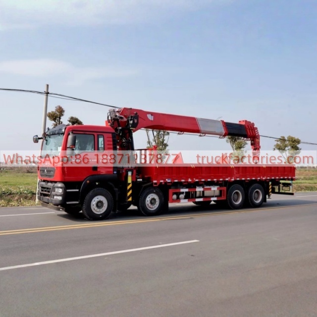 18.重汽豪沃前四后八20吨5节臂随车起重卡车