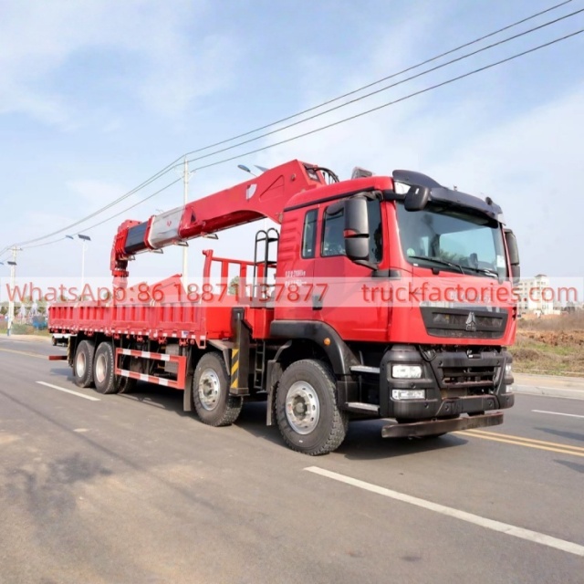 18.重汽豪沃前四后八20吨5节臂随车起重卡车