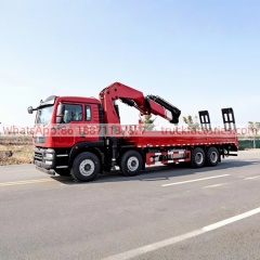 HOWO Truck-mounted Crane Transport Vehicle, Truck-mounted Crane, Straight-arm Crane, Flatbed Truck-mounted Crane