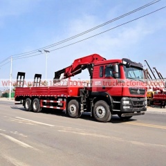 HOWO Truck-mounted Crane Transport Vehicle, Truck-mounted Crane, Straight-arm Crane, Flatbed Truck-mounted Crane