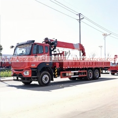 13.重汽豪沃后八轮长兴12吨4节臂短轴距随车起重卡车