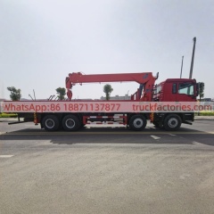 16.重汽前四后八14吨5节臂随车起重卡车