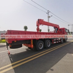 16.重汽前四后八14吨5节臂随车起重卡车