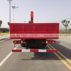 16.重汽前四后八14吨5节臂随车起重卡车