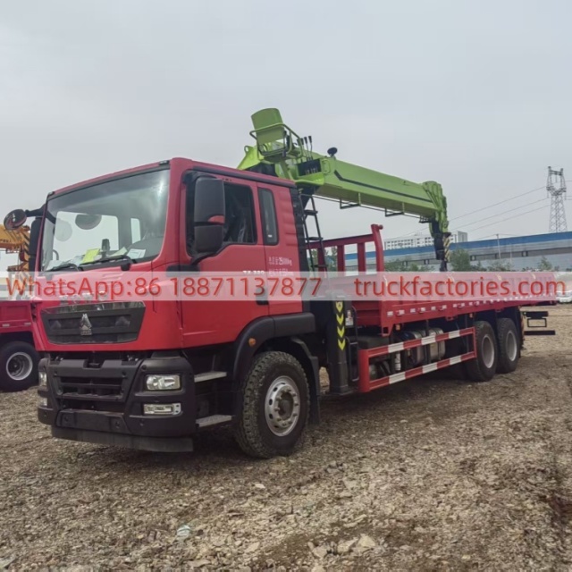 HOWO Crane Truck, Lorry-mounted Crane Truck, Straight-arm Crane, Flatbed Lorry-mounted Crane Truck