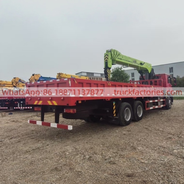 HOWO Crane Truck, Lorry-mounted Crane Truck, Straight-arm Crane, Flatbed Lorry-mounted Crane Truck