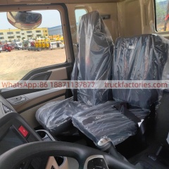 18.重汽豪沃前四后八4吨5节臂平板带爬梯随车起重卡车