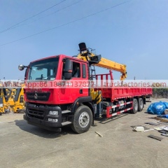 19.重汽豪沃TX320后八轮14吨5节臂随车起重卡车