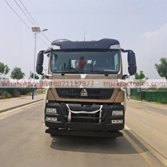 20.重汽豪沃前四后八4吨5节臂平板带爬梯随车起重卡车