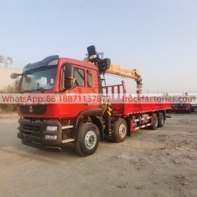 21.重汽豪沃前四后八徐工16吨5节臂随车起重卡车