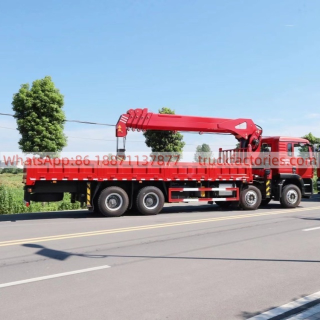 22.重汽豪沃前四后八长兴16吨5节臂随车起重卡车