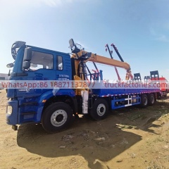 7.陕汽德龙400马力8×4随车起重卡车