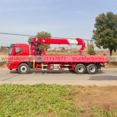 35陕汽翼6后八轮搭载长兴12吨5节臂吊机随车起重卡车