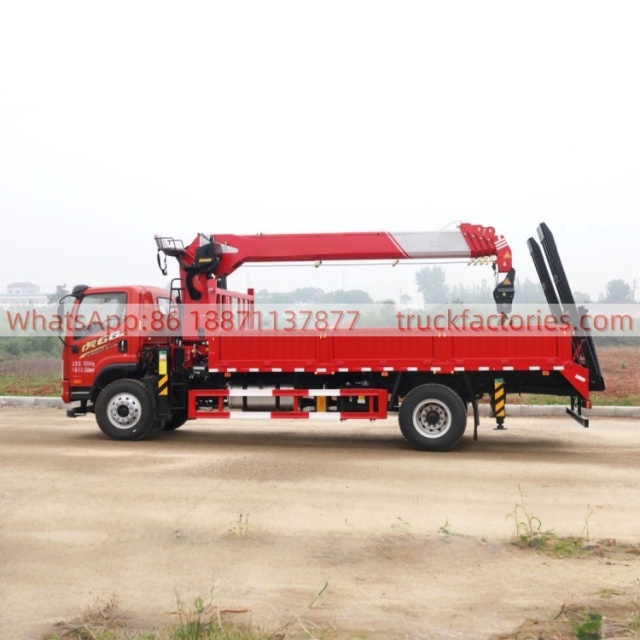 28.解放虎6G长兴8吨5节臂随车起重卡车