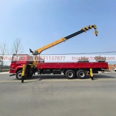 31陕汽德龙后八轮石煤13吨五节臂随车起重卡车