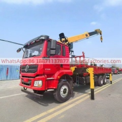 31陕汽德龙后八轮石煤13吨五节臂随车起重卡车