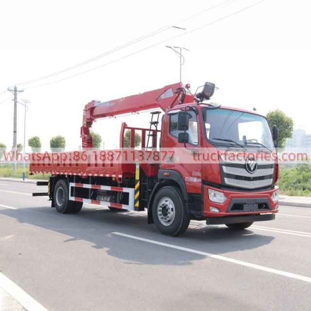 26.福田欧马可欧航8吨4节臂随车起重卡车