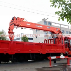 24.东风玉柴270石煤12吨五节臂随车起重卡车