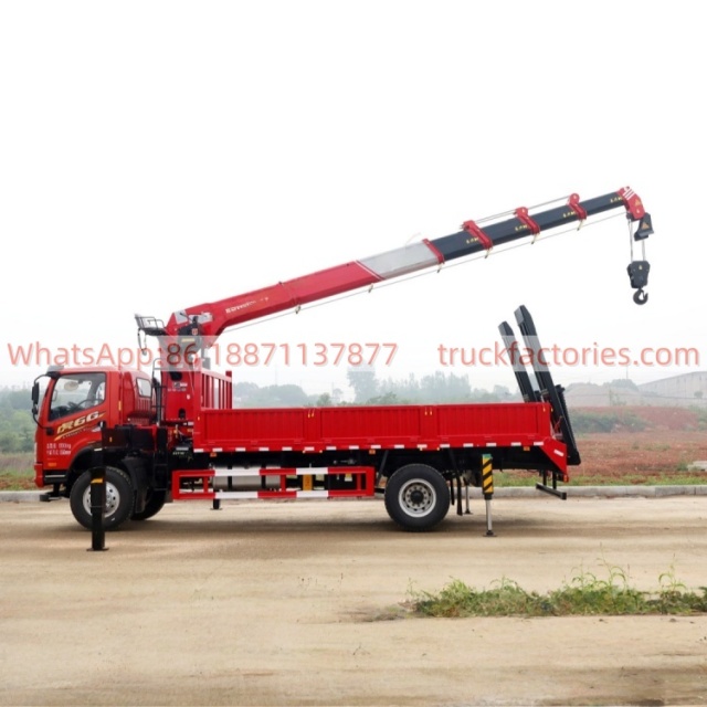 28.解放虎6G长兴8吨5节臂随车起重卡车