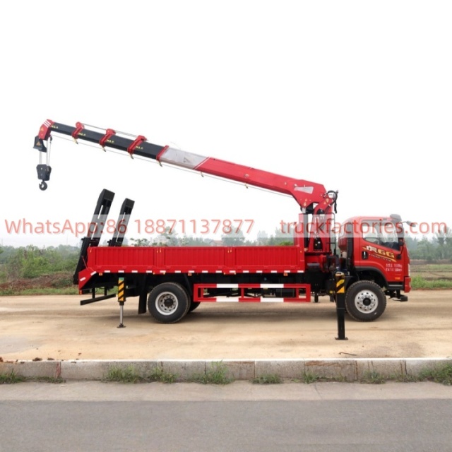 28.解放虎6G长兴8吨5节臂随车起重卡车