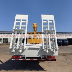 8×4直臂吊平板或爬梯随车起重卡车