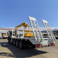 8×4直臂吊平板或爬梯随车起重卡车