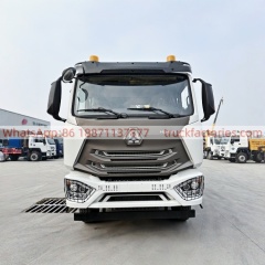 6×4折臂吊马槽货箱重汽\13、重汽豪沃白黄+200折+N系列340马力随车起重卡车