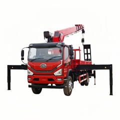 28.解放虎6G长兴8吨5节臂随车起重卡车