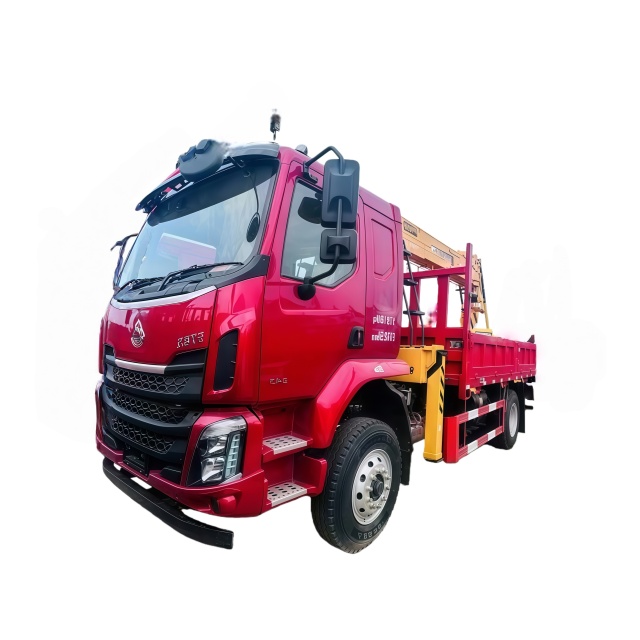 30.柳汽乘龙玉柴245马力石煤8吨六节臂随车起重卡车