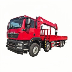 15重汽豪沃前四后八16吨5节臂随车起重卡车