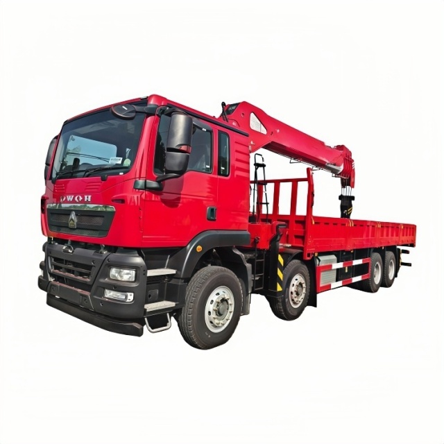 15重汽豪沃前四后八16吨5节臂随车起重卡车