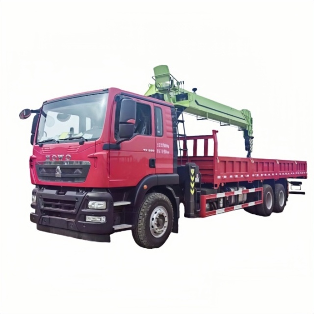 HOWO Crane Truck, Lorry-mounted Crane Truck, Straight-arm Crane, Flatbed Lorry-mounted Crane Truck