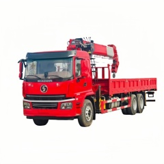 35陕汽翼6后八轮搭载长兴12吨5节臂吊机随车起重卡车