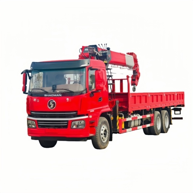 35陕汽翼6后八轮搭载长兴12吨5节臂吊机随车起重卡车