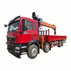 16.重汽前四后八14吨5节臂随车起重卡车