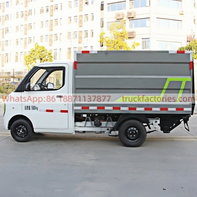 德力32马力纯电动桶装垃圾卡车