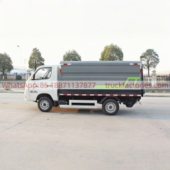 福田102马力纯电动密闭式桶装垃圾卡车