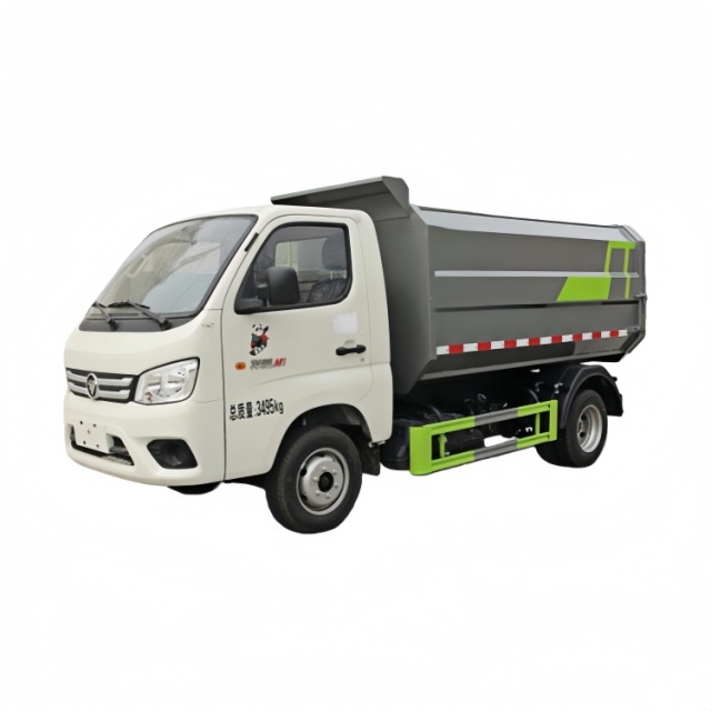 Foton Self-Loading Garbage Truck, Fully Automatic Bucket-Hanging Sanitation Garbage Transport Vehicle