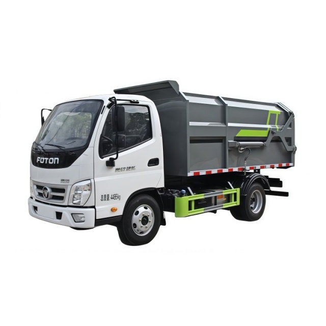 福田全柴140马力自装卸式垃圾卡车34